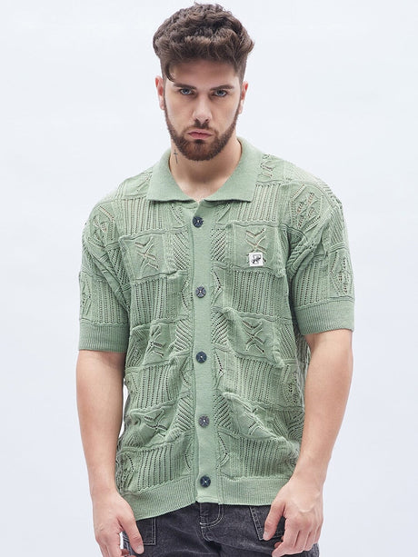 Pista Crotchet Knitted Shirt Shirts Fugazee 