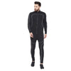 Black Scuba Reflective Sweatshirt and Sweatpants Combo Jogsuit Suits - Fugazee