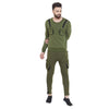 Olive Taped SweatShirt & Cargo Joggers Combo Suit Suits - Fugazee