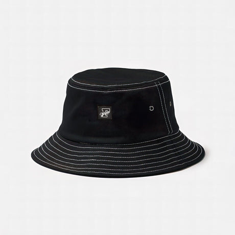 Black Contrast Stitch Bucket Hat Hats FUGAZEE 