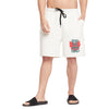 Ecru Love Graphic Shorts