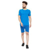 Electric Blue Reflective Taped Tshirt and Shorts Combo Suit