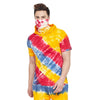 Yellow Tie and Dye Tshirt with Ribbed Face Cover