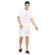 White Naruto Boxy Fit Tshirt and Shorts Clothing Set Clothing Set Fugazee 