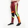 Wine and Orange Cut & Sew Trackpants
