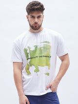 Prioritize White Graphic Oversized Tshirt