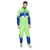 Lime Green Color blocked Matching Tracksuit