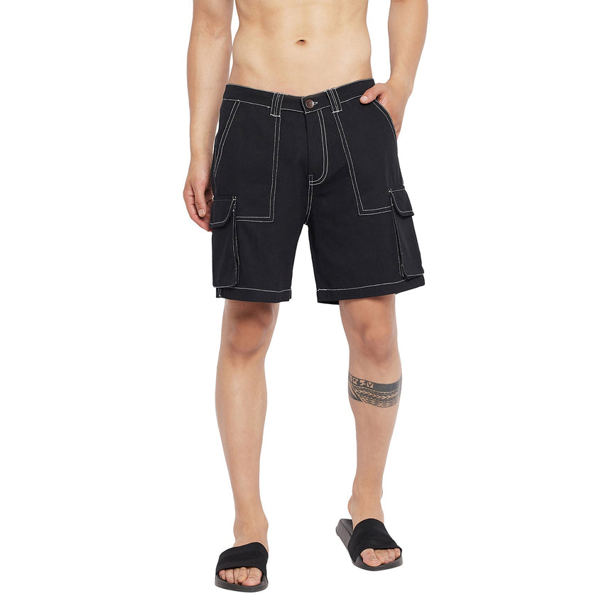 Black Carpenter Cargo Shorts Shorts Fugazee 