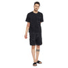 Black Oversized Carpenter Tshirt & Cargo Shorts Clothing Set