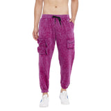 Magenta Washed Oversized Cargo Trackpants Trackpants Fugazee 