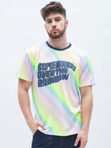 Rainbow Tie Dye Oversized Graphic T-Shirt