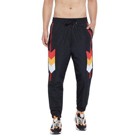Black Cut and Sew Taped Light Weight Trackpants Trackpants Fugazee 