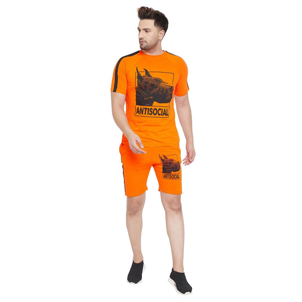 Anti Social Taped Tee and Shorts Combo Suit