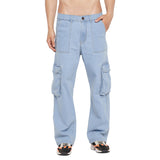 Ice Washed Carpenter Denim Jeans Fugazee 