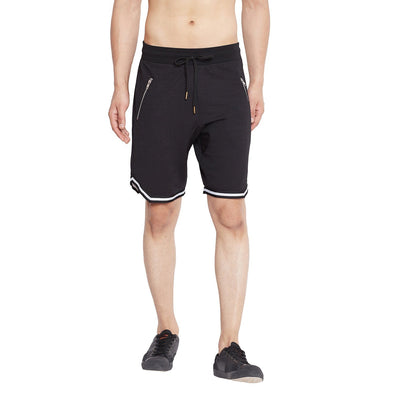 Black Mesh Taped Shorts Shorts - Fugazee