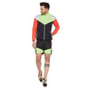 Neon Active Cut & Sew Wind Cheater Jacket and Shorts Clothing Set