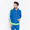 Blue Neon Reflective Taped Sweatshirt Sweatshirts - Fugazee