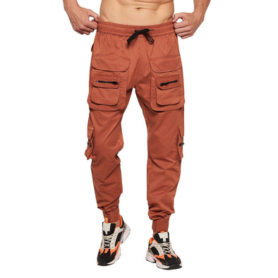 Rust Zipped Cargo Pocket  Trackpant
