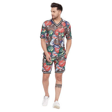 Soda Crown BasketBall Fit Tshirt and Shorts Combo Set