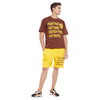 Brown & Yellow Oversized Wars Graphic Clothing Set