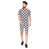 Cocacola Checkered Printed Tshirt and Shorts Combo Suit
