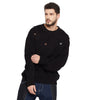 Black Distressed Oversized Sweater