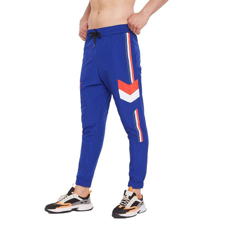 Royal Blue Nylon Taped Light weight Joggers Trackpants Fugazee 