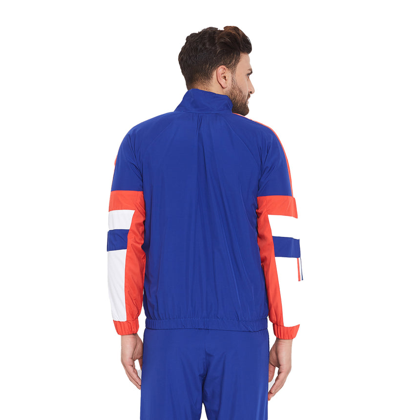 Blue Nylon Taped Wind Breaker Jacket