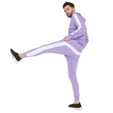 Plum Overzised Taped Sweasthirt and Joggers Combo Tracksuit