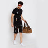 Black Patched Distressed Combo Summer Suit Suits - Fugazee