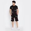 Black Patched Distressed Combo Summer Suit Suits - Fugazee