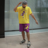 Paperboy Graphic Oversized Tshirt and Shorts Clothing Set