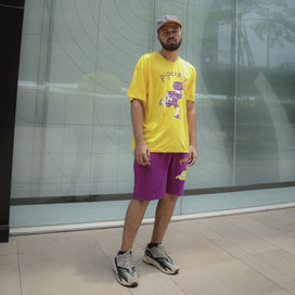 Paperboy Graphic Oversized Tshirt and Shorts Clothing Set