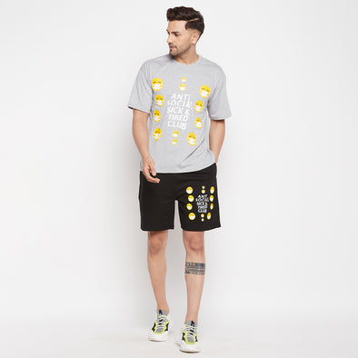 Anti Social Sick & Tired Club Tshirt and Shorts Clothing Set