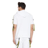 White Taped Oversized Short Sleeve Sweatshirt