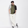 Tri Colour Cut & Sew Oversized Shirt