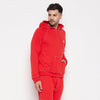 Red Contrast Stich Oversized Sweatshirt