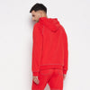 Red Contrast Stich Oversized Sweatshirt