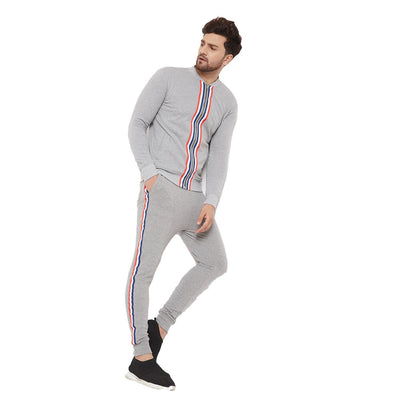 Heather Grey Taped Tracksuit