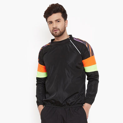 Nylon Cut and Sew Turtle Neck Wind-cheater Jacket