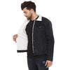 Black Faux Fur Lined Sherpa Denim Jacket