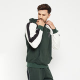 Moss Green Oversized Raglan Hooded Sweatshirt