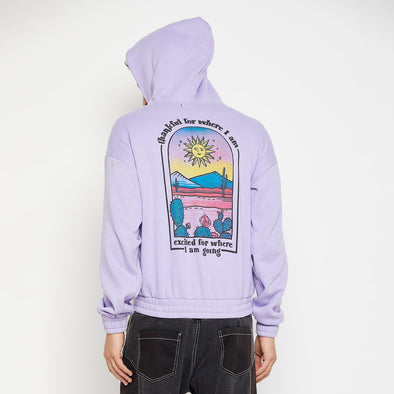 Lilac Gratitude Oversized Hooded Sweatshirt