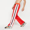Red Mesh Boot-Cut Trackpants