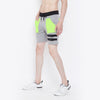 Grey Neon Blocked Shorts Shorts - Fugazee