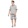 Grey Oversized Varsity Basketball Tshirt & Shorts Clothing Set