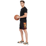 Black Mesh Camo Panel Basketball Shorts