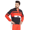 Red Nylon Hooded Wind Breaker Jacket