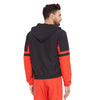 Red Nylon Hooded Wind Breaker Jacket