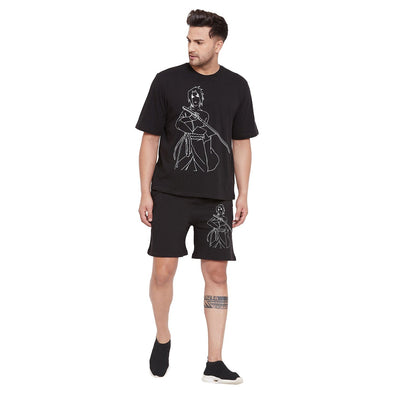 Naruto Oversized Graphic Tshirt and Shorts Combo Set